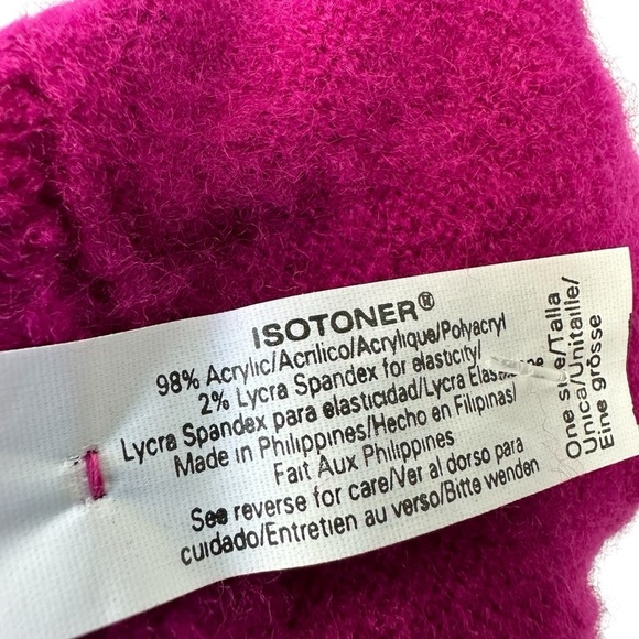 Isotoner Very Warm Fuchsia Pink Knit Gloves - Picture 5 of 5